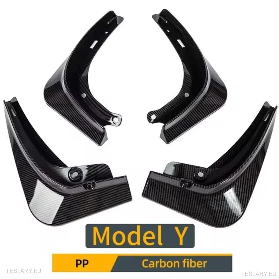 Tesla Model Y Mud Flaps/Splash Guards TPU/Svart karbon eller hvit