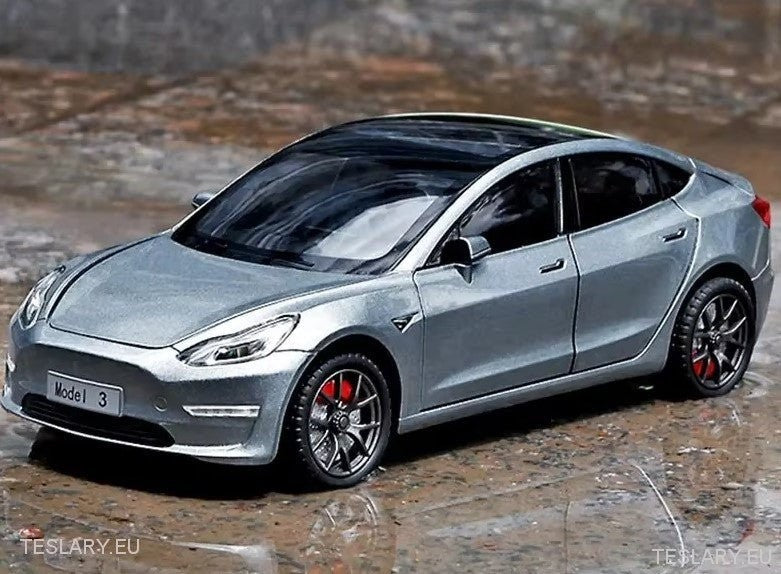 Tesla Model 3 Car 1:24 Diecast Model Car 2019 - 2023 Versjon