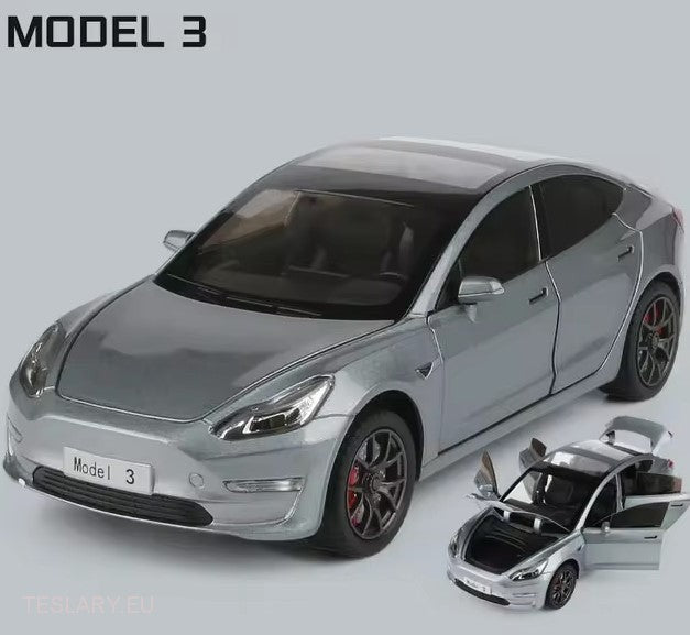 Tesla Model 3 Car 1:24 Diecast Model Car 2019 - 2023 Versjon