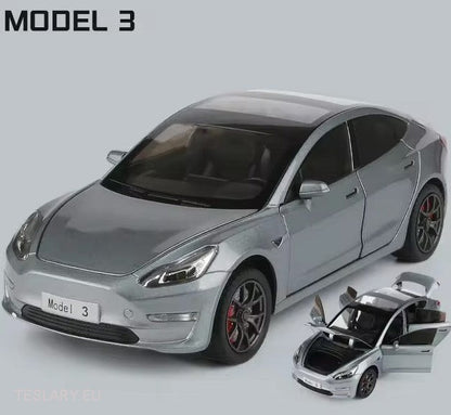 Tesla Model 3 Car 1:24 Diecast Model Car 2019 - 2023 Versjon