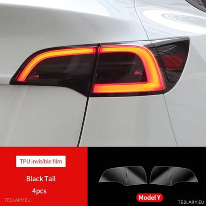 TPU Bakre svart fargetone for Tesla Model 3, Y & Highland