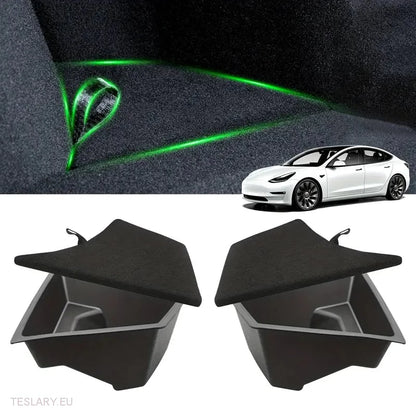 Tesla Model 3 Highland Back Trunk Organizer Sidelommer med lokk (2)