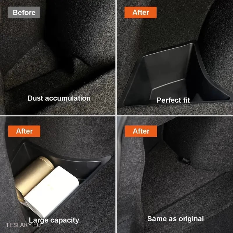 Tesla Model 3 Highland Back Trunk Organizer Sidelommer med lokk (2)