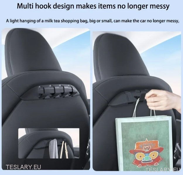 Tesla Model 3/Y & Highland Hidden Hook for baksiden av passasjerer eller førerseter