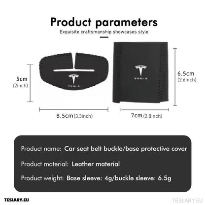 Tesla Model 3 Y S X Bil Setebelte Spenne Anti-Scratch Protector med Tesla-logo