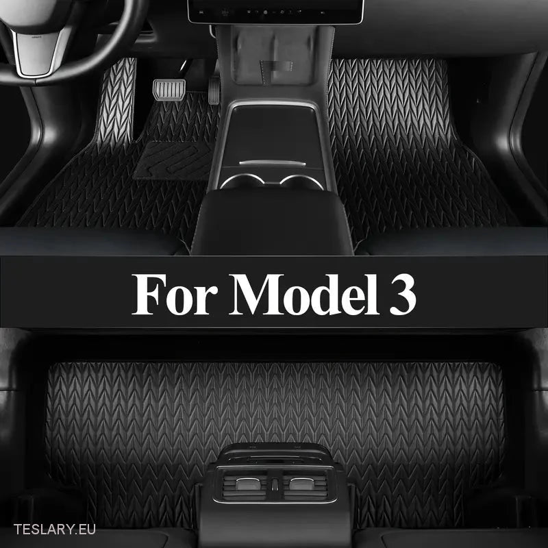 Tesla Model 3 Custom Pu Leather Floor Mats (venstre hånd)