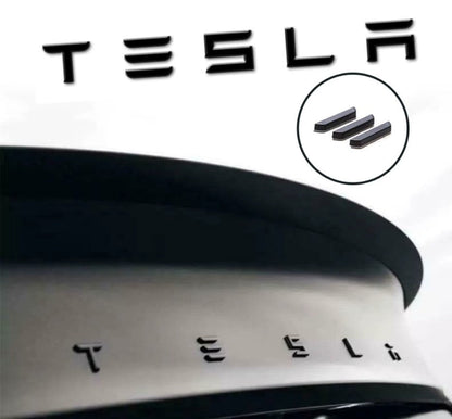 ABS 3D TESLA letter New Logo Style for your Tesla Model 3 Y S X - TESLARY Tesla Shop Accessories Europe Nederlands Dublin Cork Ireland Deutschland Espana Alicante France Italia