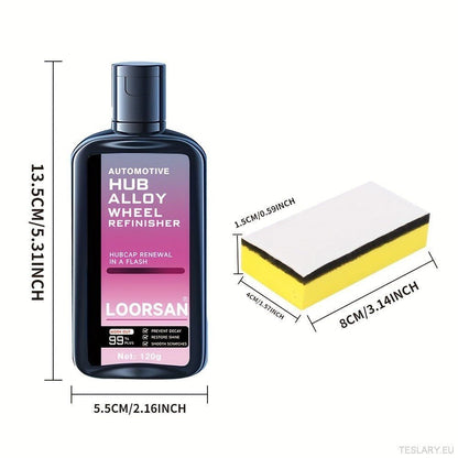Automotive Hub Wheel Refinisher, Alloy Wheel Scratch Repair Paste, Car Maintenance Polishing Cream for Rust & Scale Removal - TESLARY Tesla Shop Accessories Europe Nederlands Ireland Deutschland Espana Alicante France Italia
