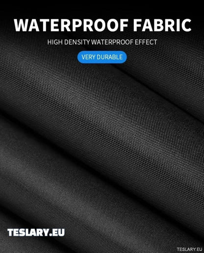 Black Wind & Rain Resistant Umbrella with Tesla Logo - TESLARY Tesla Shop Accessories Europe Nederlands Dublin Cork Ireland Deutschland Espana Alicante France Italia