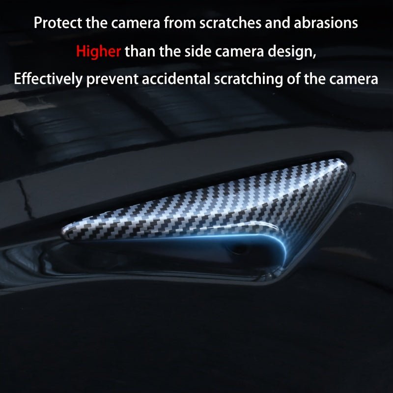 Tesla Model Y Juniper - Tesla Model 3 Highland Side Camera Covers Carbon Bright Matte Black - Europe Teslary.Eu Ireland Deutschland France Italia Espana Netherlands  , Portugal Sverige Scotland Belfast Dublin Cork Belgique Paris Berlin Accessories Fast Delivery Vitesse