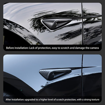 Tesla Model Y Juniper - Tesla Model 3 Highland Side Camera Covers Carbon Bright Matte Black - Europe Teslary.Eu Ireland Deutschland France Italia Espana Netherlands Portugal Sverige Scotland Belfast Dublin Cork Belgique Paris Berlin Accessories Fast Delivery Vitesse Poland