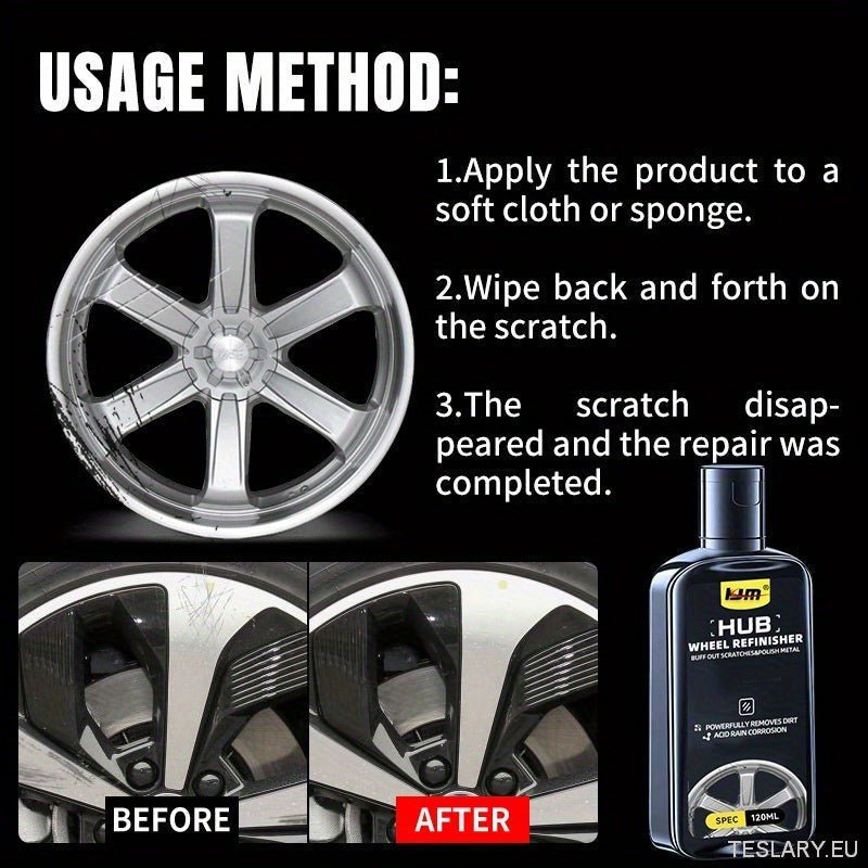 Car wheel hub scratches repair kit, Wheel hub retreading and polishing paste, Automobile wheel hub scratches, rust, fading repair agent, Premium care wax for wheel hub - TESLARY Tesla Shop Accessories Europe Nederlands Dublin Cork Ireland Deutschland Espana Alicante France Italia