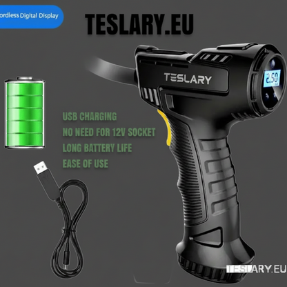 Cordless Battery Powered Tyre Compressor Gun Type for Tesla Model 3 Y S X - TESLARY Tesla Shop Accessories Europe Nederlands Dublin Cork Ireland Deutschland Espana Alicante France Italia