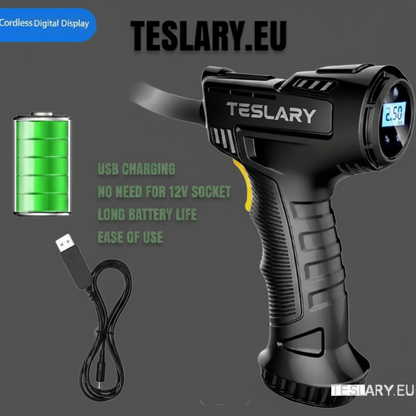 Cordless Battery Powered Tyre Compressor Gun Type for Tesla Model 3 Y S X - TESLARY Tesla Shop Accessories Europe Nederlands Dublin Cork Ireland Deutschland Espana Alicante France Italia
