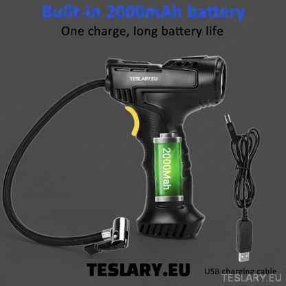 Cordless Battery Powered Tyre Compressor Gun Type for Tesla Model 3 Y S X - TESLARY Tesla Shop Accessories Europe Nederlands Dublin Cork Ireland Deutschland Espana Alicante France Italia