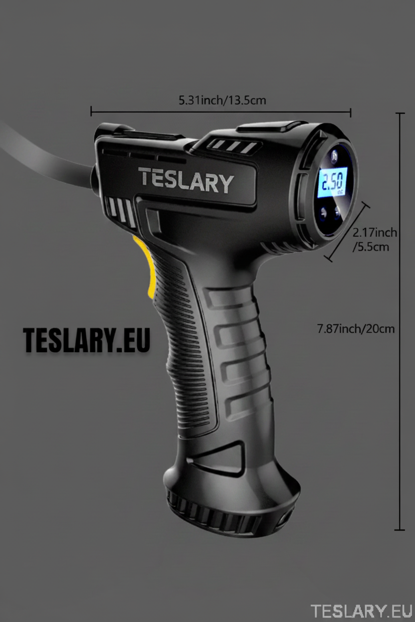 Cordless Battery Powered Tyre Compressor Gun Type for Tesla Model 3 Y S X - TESLARY Tesla Shop Accessories Europe Nederlands Dublin Cork Ireland Deutschland Espana Alicante France Italia