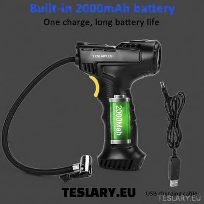 Cordless Battery Powered Tyre Compressor Gun Type for Tesla Model 3 Y S X - TESLARY Tesla Shop Accessories Europe Nederlands Dublin Cork Ireland Deutschland Espana Alicante France Italia