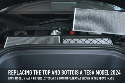 External HEPA & CARBON Filters for Tesla Model Y 2021 - 2025 & Model Y+ Juniper - Car Air Purifier Filter - 99% Efficiency, 0.3 Micron, Captures Dust, Allergens & Odors - TESLARY Tesla Shop Accessories Europe Nederlands Dublin Cork Ireland Deutschland Espana Alicante France Italia