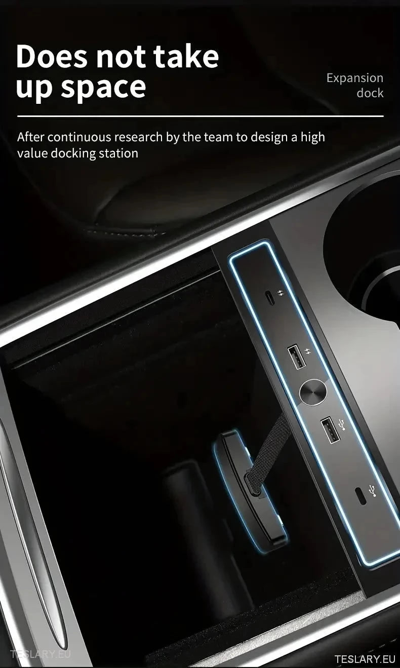 4 I 1 USB Expansion Hub for Tesla 3/y