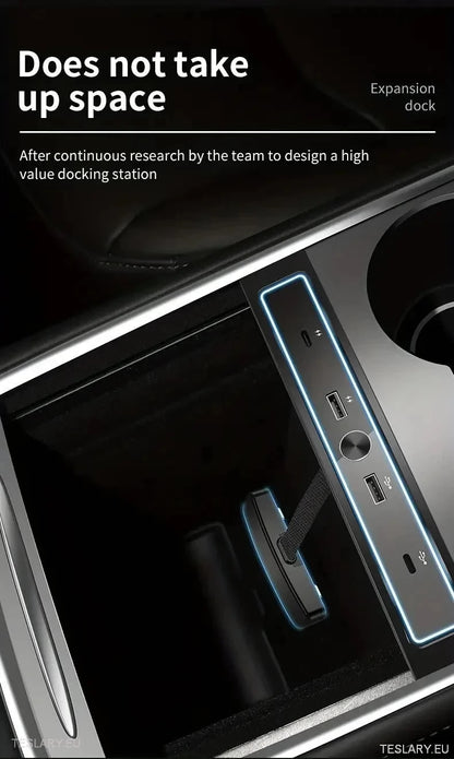 4 I 1 USB Expansion Hub for Tesla 3/y