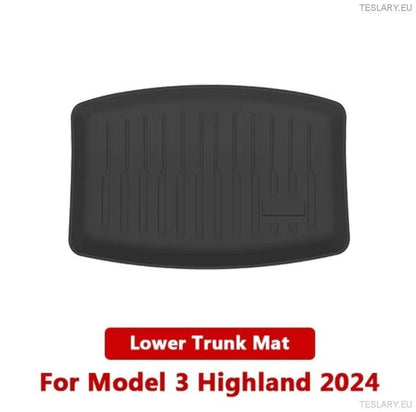 Front & Rear TPE Storage Mats for Tesla Model 3 Highland ( 2 ) - TESLARY Tesla Shop Accessories Europe Nederlands Dublin Cork Ireland Deutschland Espana Alicante France Italia
