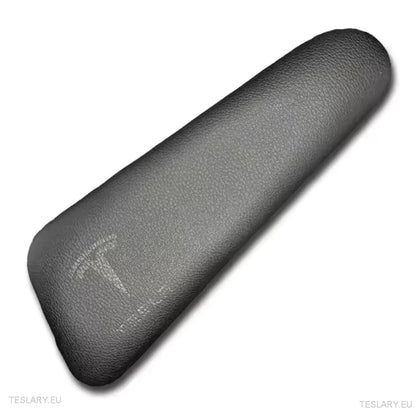 Knebeskyttelsesputer i Alcantara Black Leather for Tesla 3/Y med logo
