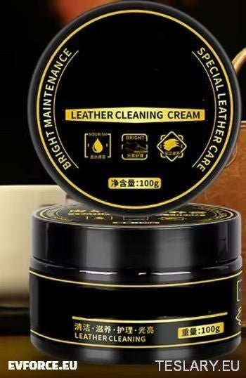 Leather Cleaner and Conditioner Cream for PU Leather Car Seats - TESLARY Tesla Shop Accessories Europe Nederlands Ireland Deutschland Espana Alicante France Italia