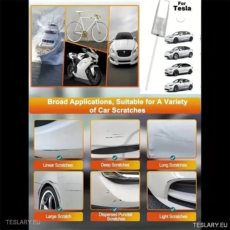 Maling Touch Up Brushesett i Tesla Colors Body & Wheels 12ml for Model 3 Y S X