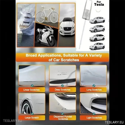 Maling Touch Up Brushesett i Tesla Colors Body & Wheels 12ml for Model 3 Y S X