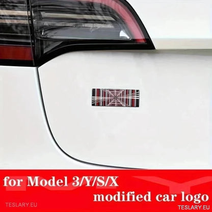 "Plaid" Logo 3D Dome Style Decal 11cm x 4cm