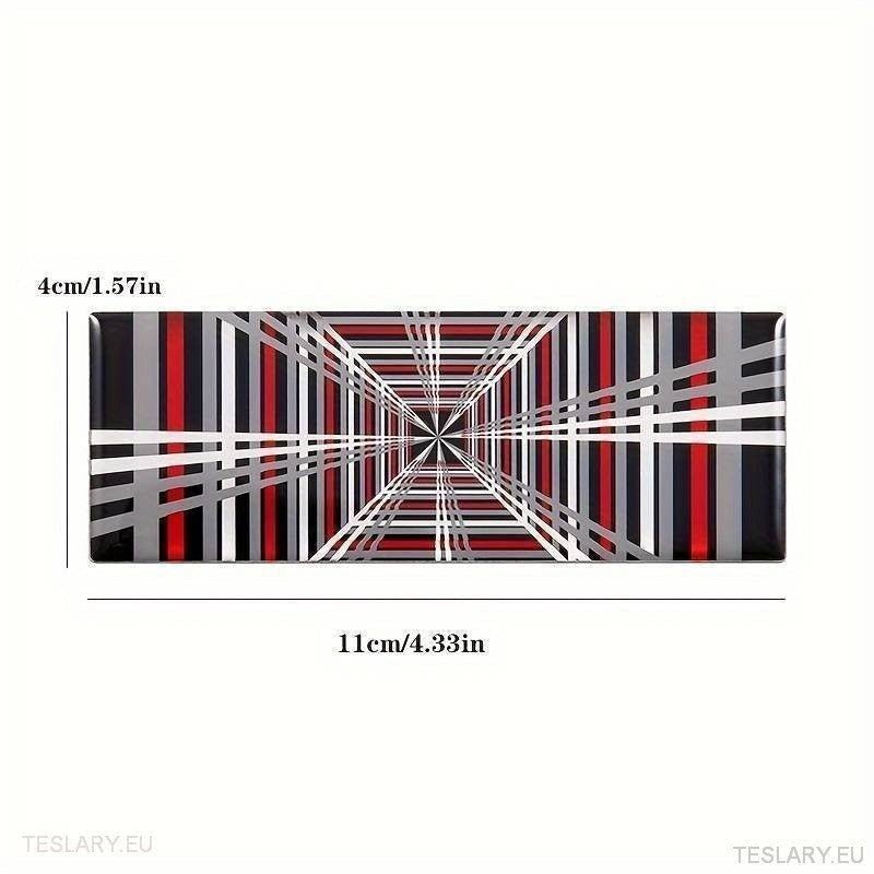 " PLAID " Logo 3D Dome Style Decal 11cm x 4cm - TESLARY Tesla Shop Accessories Europe Nederlands Ireland Deutschland Espana Alicante France Italia