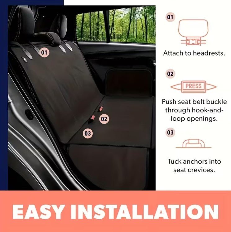 Premium Dog Car Seat Cover for Back Seat Suitable for Tesla Models 3 , Y & S , Adjustable Straps - TESLARY Tesla Shop Accessories Europe Nederlands Dublin Cork Ireland Deutschland Espana Alicante France Italia