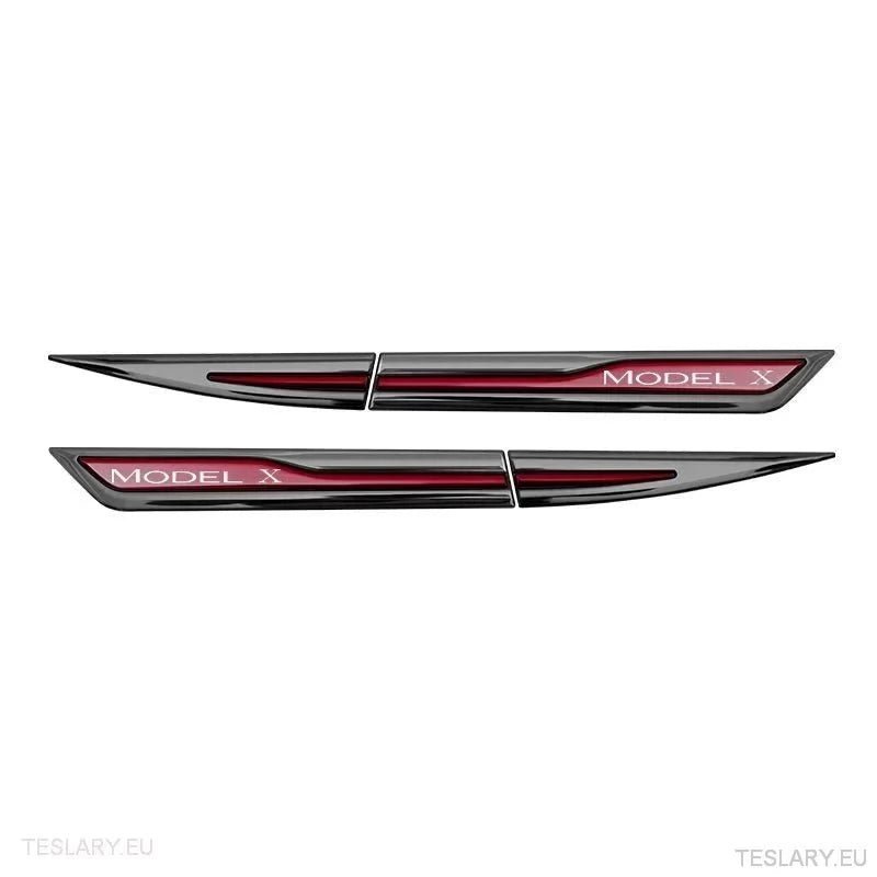 Premium Logo Decal Metal Door & Wing Stickers for Tesla 3 , Y & X - TESLARY Tesla Shop Accessories Europe Nederlands Ireland Deutschland Espana Alicante France Italia