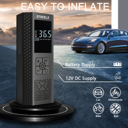 Portable Tyre Inflator Air Compressor  3X Fast 150 PSI Lithium Ion Car Tyre Pump  Pressure Gauge Ideal for your Tesla