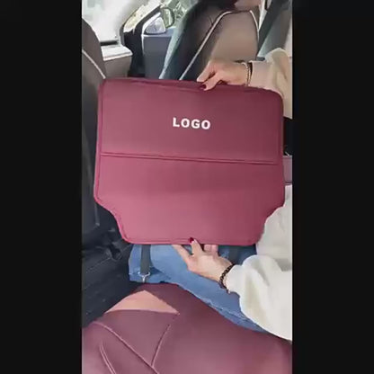 Tesla Model 3 Y S & X Kick Protection PU Leather Cover med logo
