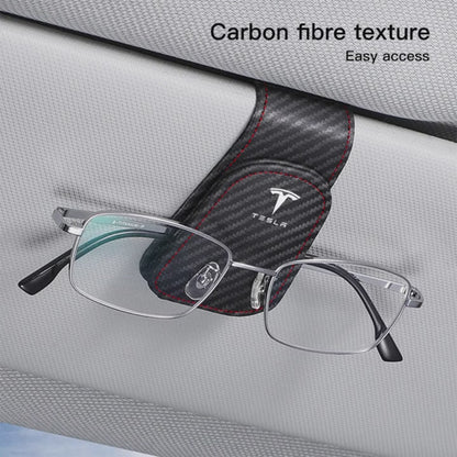 Tesla Premium Sun visirklipp for S/3/X/Y med logo