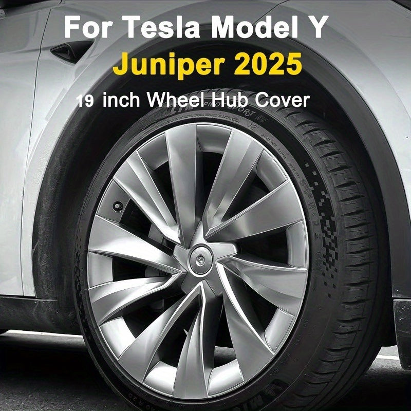 Tesla Model Y Juniper 19 Unique S30 Silver Wheel Covers