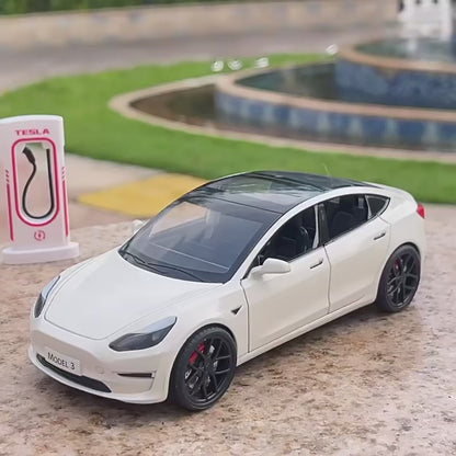 Tesla Model 3 Car 1:24 Diecast Model Car 2019 - 2023 Versjon