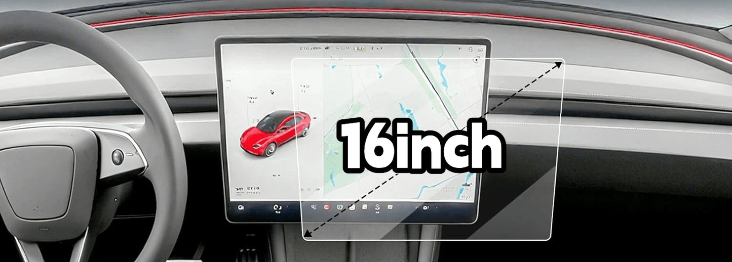 QHD Screen Protectors for 2026 Model Y Juniper | 40.64Cm (16'') Center Touchscreen And 20.32Cm (8'') Rear Display, Scratch-Resistant, 0.3MM Upgraded Material, Easy Installation ( SET of 2 ) - TESLARY Tesla Shop Accessories Europe Nederlands Dublin Cork Ireland Deutschland Espana Alicante France Italia