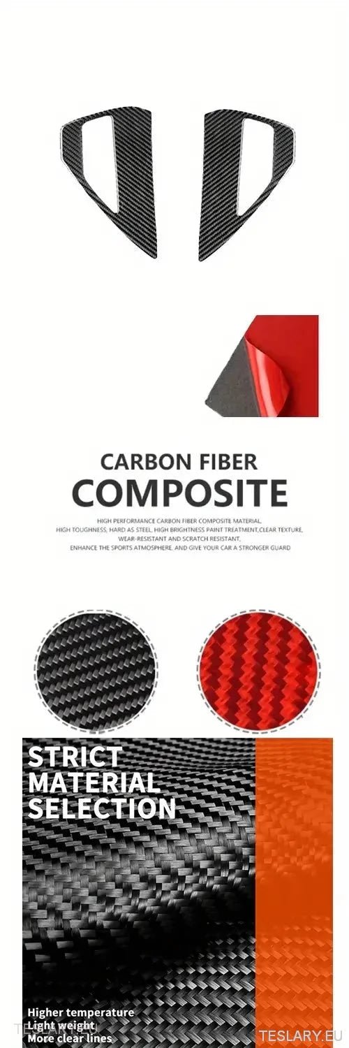 Real Carbon Fiber Charging Port Cover for Tesla 3 / Y in Red or Black - TESLARY Tesla Shop Accessories Europe Nederlands Dublin Cork Ireland Deutschland Espana Alicante France Italia