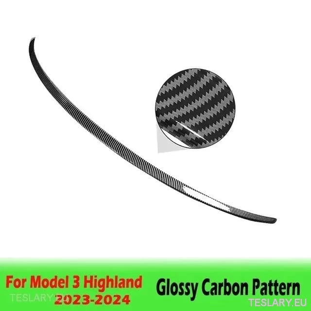 Bakstamme spoiler for Tesla Model 3 Highland 2024 og utover
