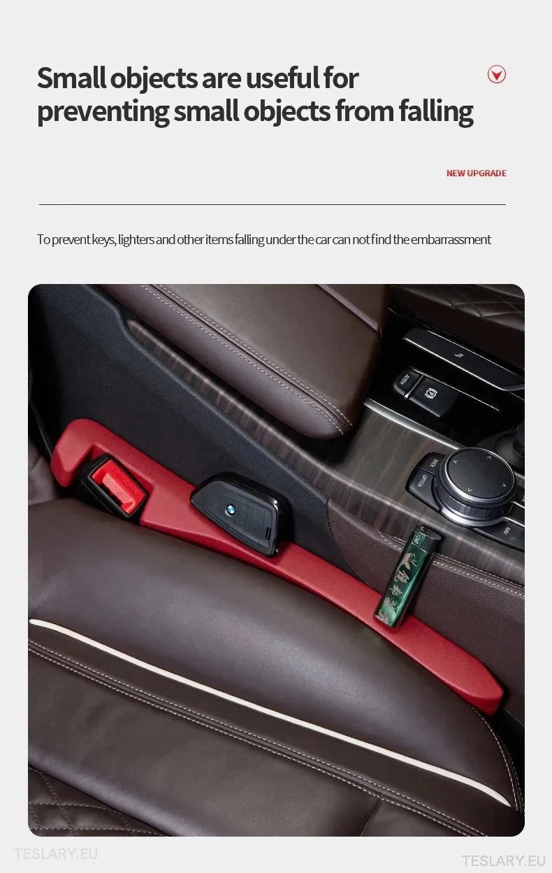 Seat Gap Filler for Tesla Model 3 , Y & S with Logo - TESLARY Tesla Shop Accessories Europe Nederlands Dublin Cork Ireland Deutschland Espana Alicante France Italia