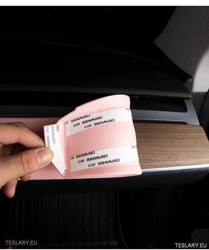 Silikon dashborddeksel med dørpanelinnsatser for Tesla 3/y (hvit)