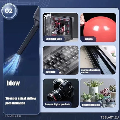 Slim & Powerful Wireless Vacuum Lithium Ion Powered - TESLARY Tesla Shop Accessories Europe Nederlands Ireland Deutschland Espana Alicante France Italia