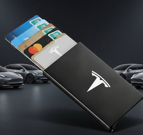 Smart ID CARD RFID Wallet for Bank Cards or Tesla Key with Tesla Logo - TESLARY Tesla Shop Accessories Europe Nederlands Ireland Deutschland Espana Alicante France Italia