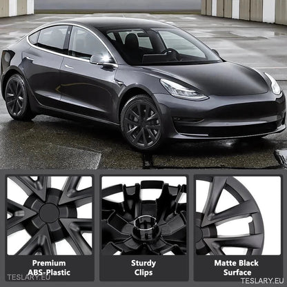 Tesla 3 18" Full Rim Silver / Grey Arachnid Sport Style Wheel Covers - TESLARY Tesla Shop Accessories Europe Nederlands Ireland Deutschland Espana Alicante France Italia