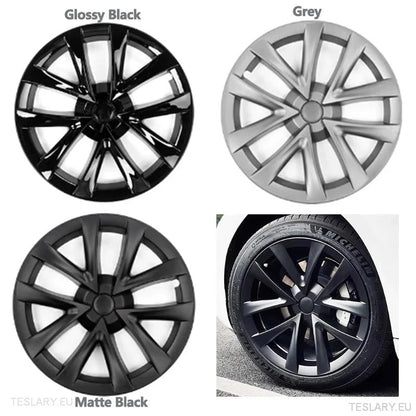 Tesla 3 18" Full Rim Silver / Grey Arachnid Sport Style Wheel Covers - TESLARY Tesla Shop Accessories Europe Nederlands Ireland Deutschland Espana Alicante France Italia