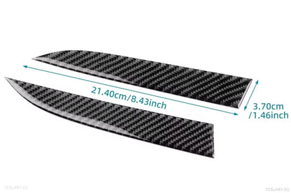 Tesla 3 Highland/Y Juniper ekte myk karbonfiber Sidetrim for trådløs lader