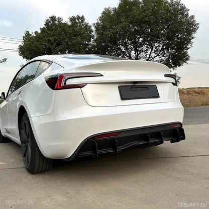 Tesla 3 Highland Rear Bumper Diffuser Body Kit - TESLARY Tesla Shop Accessories Europe Nederlands Ireland Deutschland Espana Alicante France Italia