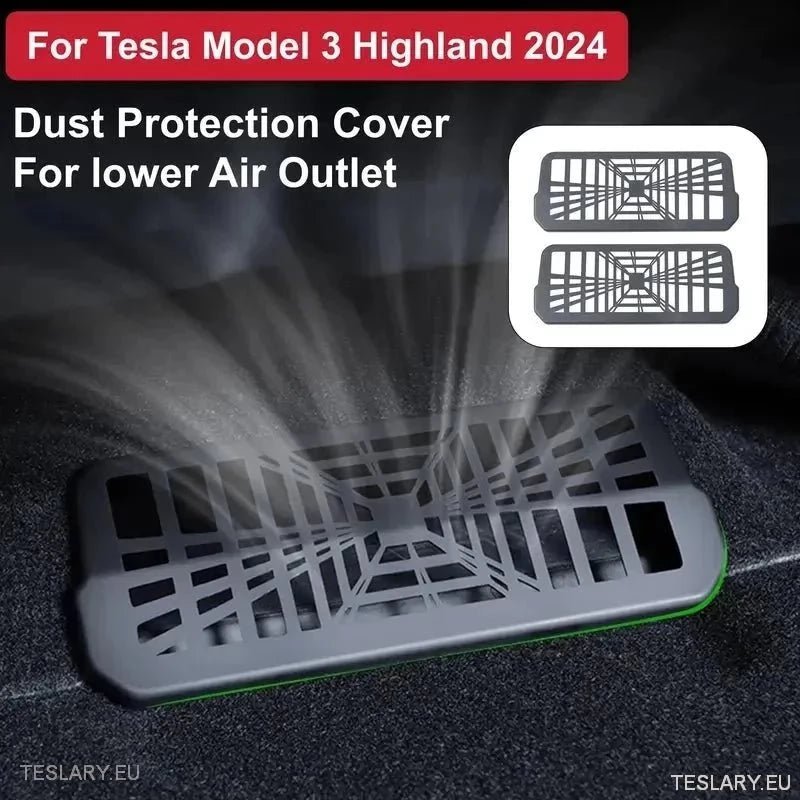 Tesla 3 Highland Under Seat Air Outlet Cover Plaid Style ( 2 Pieces ) - TESLARY Tesla Shop Accessories Europe Nederlands Ireland Deutschland Espana Alicante France Italia